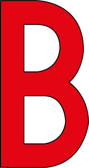 B, UITGESNEDEN LETTER