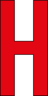 H, UITGESNEDEN LETTER