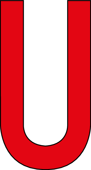 U, UITGESNEDEN LETTER
