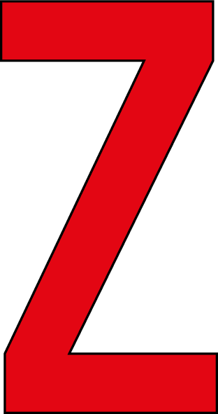 Z, UITGESNEDEN LETTER