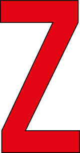 Z, UITGESNEDEN LETTER