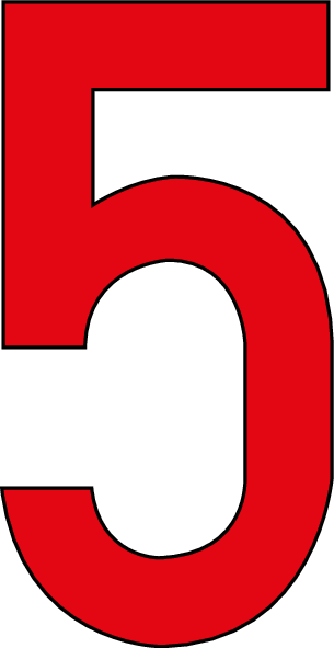 5, UITGESNEDEN CIJFER
