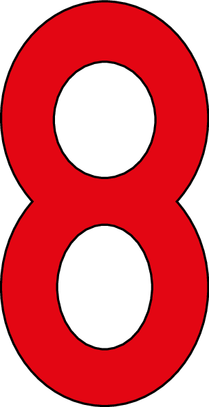 8, UITGESNEDEN CIJFER