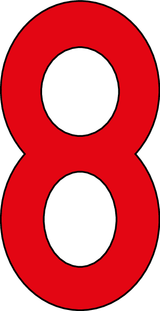8, UITGESNEDEN CIJFER