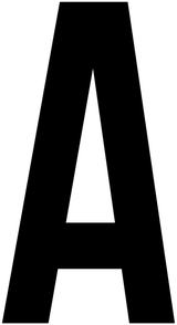 A, UITGESNEDEN LETTER
