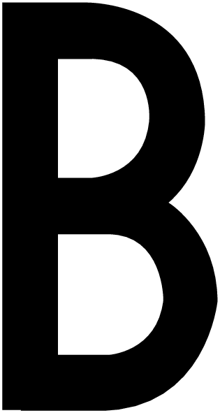 B, UITGESNEDEN LETTER