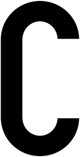 C, UITGESNEDEN LETTER