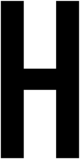 H, UITGESNEDEN LETTER