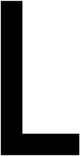 L, UITGESNEDEN LETTER