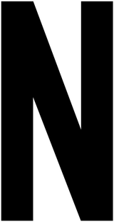 N, UITGESNEDEN LETTER