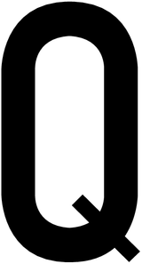 Q, UITGESNEDEN LETTER