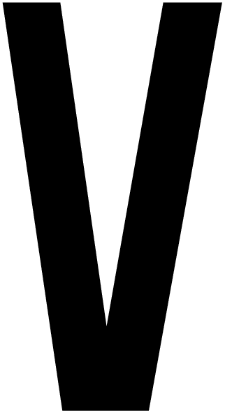 V, UITGESNEDEN LETTER