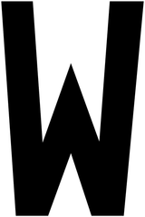 W, UITGESNEDEN LETTER