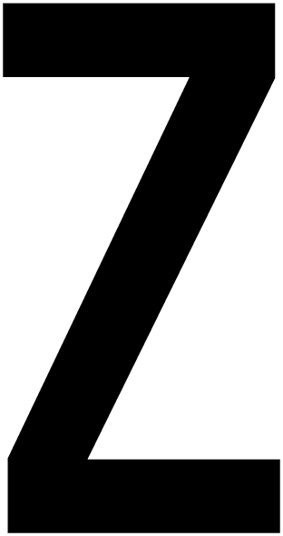 Z, UITGESNEDEN LETTER