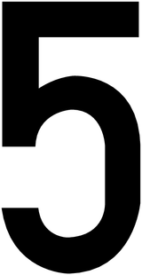 5, UITGESNEDEN CIJFER
