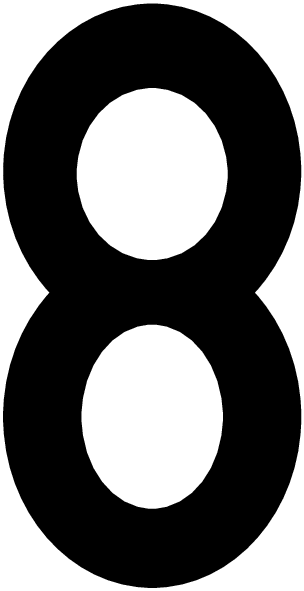 8, UITGESNEDEN CIJFER