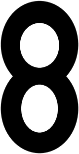 8, UITGESNEDEN CIJFER