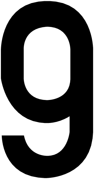 9, UITGESNEDEN CIJFER