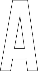 A, UITGESNEDEN LETTER