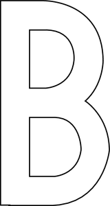 B, UITGESNEDEN LETTER