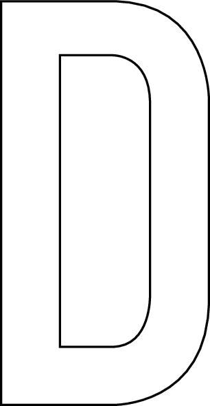 D, UITGESNEDEN LETTER