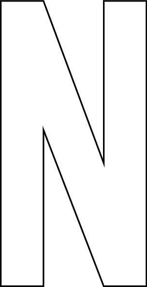 N, UITGESNEDEN LETTER