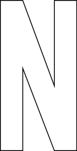 N, UITGESNEDEN LETTER
