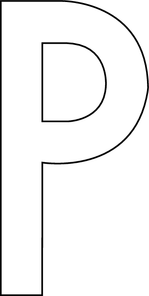 P, UITGESNEDEN LETTER
