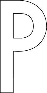 P, UITGESNEDEN LETTER