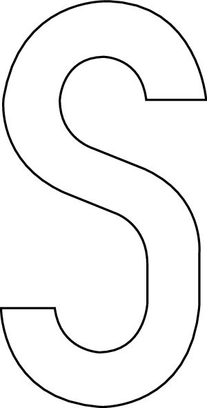 S, UITGESNEDEN LETTER