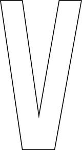 V, UITGESNEDEN LETTER