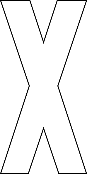 X, UITGESNEDEN LETTER
