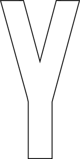 Y, UITGESNEDEN LETTER