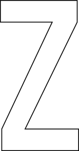 Z, UITGESNEDEN LETTER