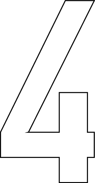4, UITGESNEDEN CIJFER