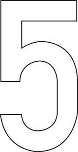 5, UITGESNEDEN CIJFER