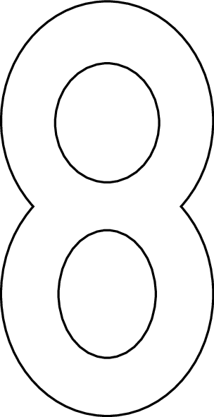 8, UITGESNEDEN CIJFER