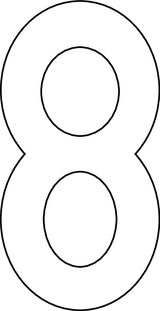 8, UITGESNEDEN CIJFER