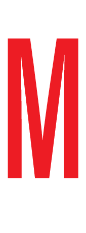 M, LETTRE SUR FEUILLE MAGNÉTIQUE