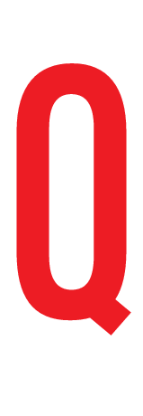 Q, LETTER OP MAGNEETFOLIE