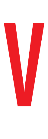 V, LETTER OP MAGNEETFOLIE