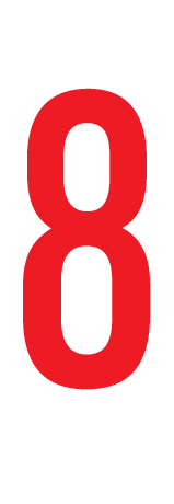 8, CIJFER OP MAGNEETFOLIE