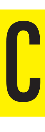 C, LETTER OP MAGNEETFOLIE