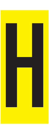 H, LETTER OP MAGNEETFOLIE