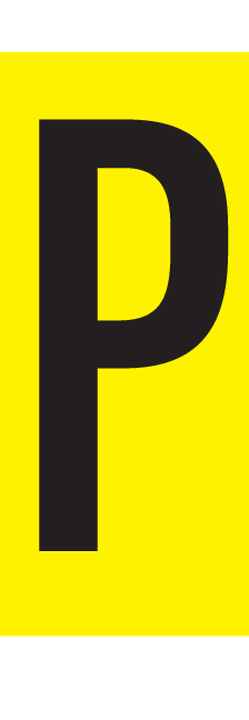 P, LETTRE SUR FEUILLE MAGNETIQUE