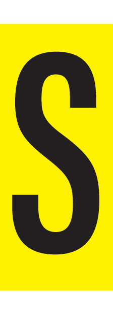 S, LETTRE SUR FEUILLE MAGNETIQUE