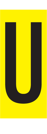 U, LETTER OP MAGNEETFOLIE