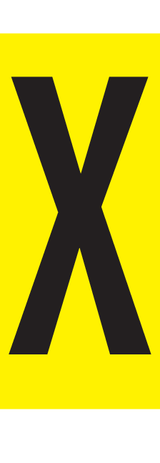 X, LETTRE SUR FEUILLE MAGNETIQUE