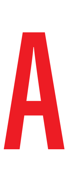 A, LETTER OP MAGNEETFOLIE