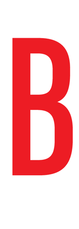 B, LETTER OP MAGNEETFOLIE